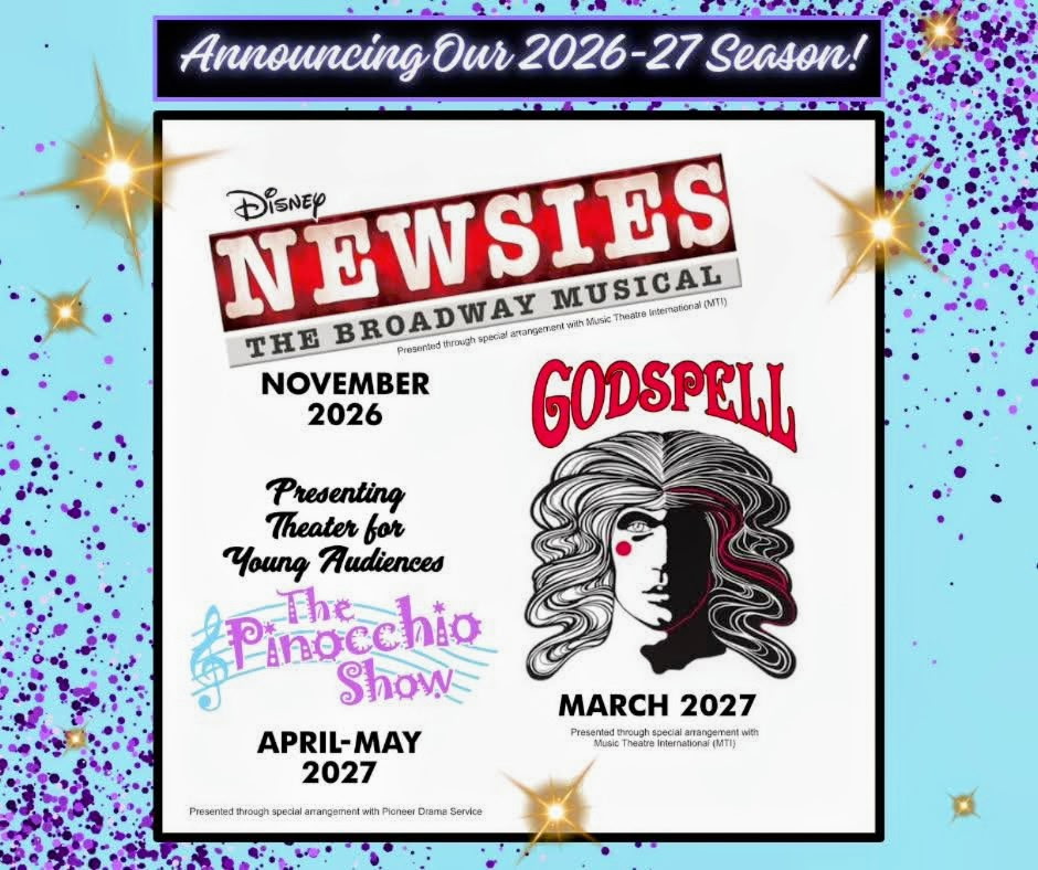 The JC Mainstage 2026–27 Season — Newsies, Godspell, and The Pinocchio Show